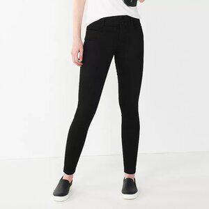 Nine West Mid Rise Stretch Skinny Jeans Black (8 Petite) NWT!